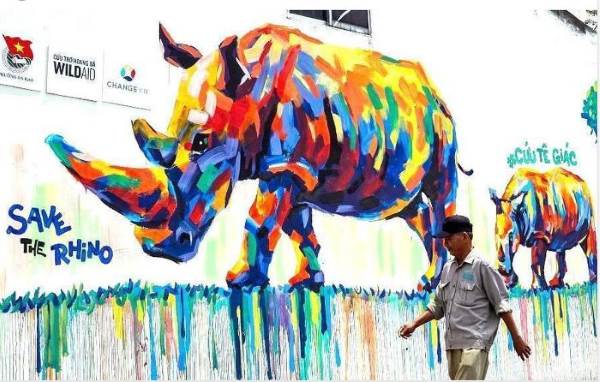 murales rinoceronte