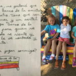 Bambina propone panchina dell'amicizia alla scuola
