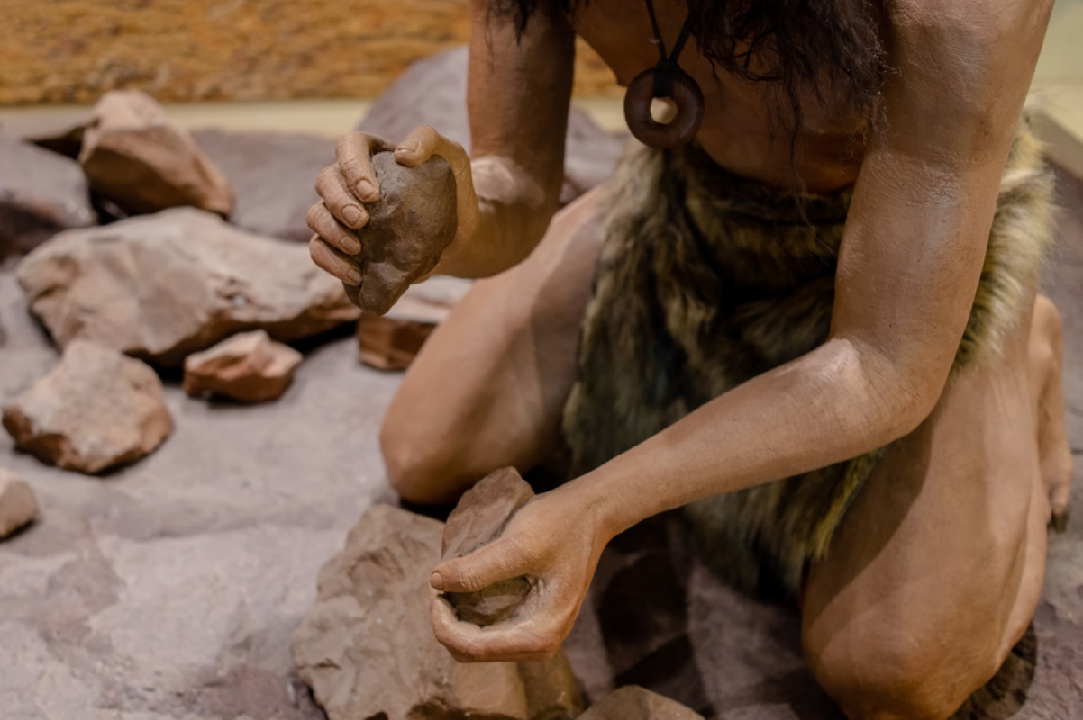 uomo di neanderthal fibre naturali