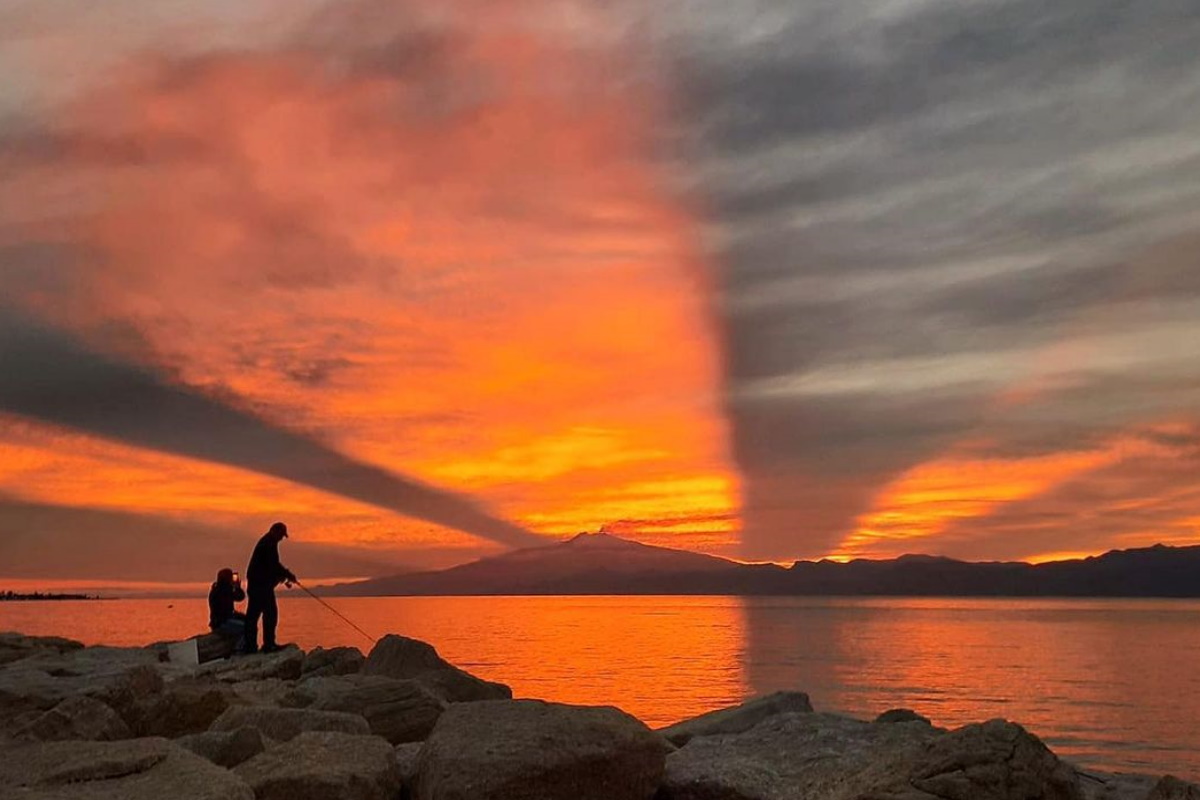 tramonto raggi anti-crepuscolari