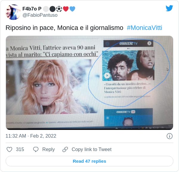 Tweet Monica Vitti