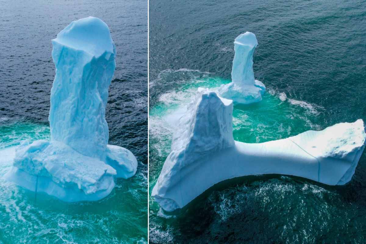 L'iceberg “fallico”: un blocco di ghiaccio dalla forma inconfondibile fa il  giro del web (ed è tutto vero!) - greenMe