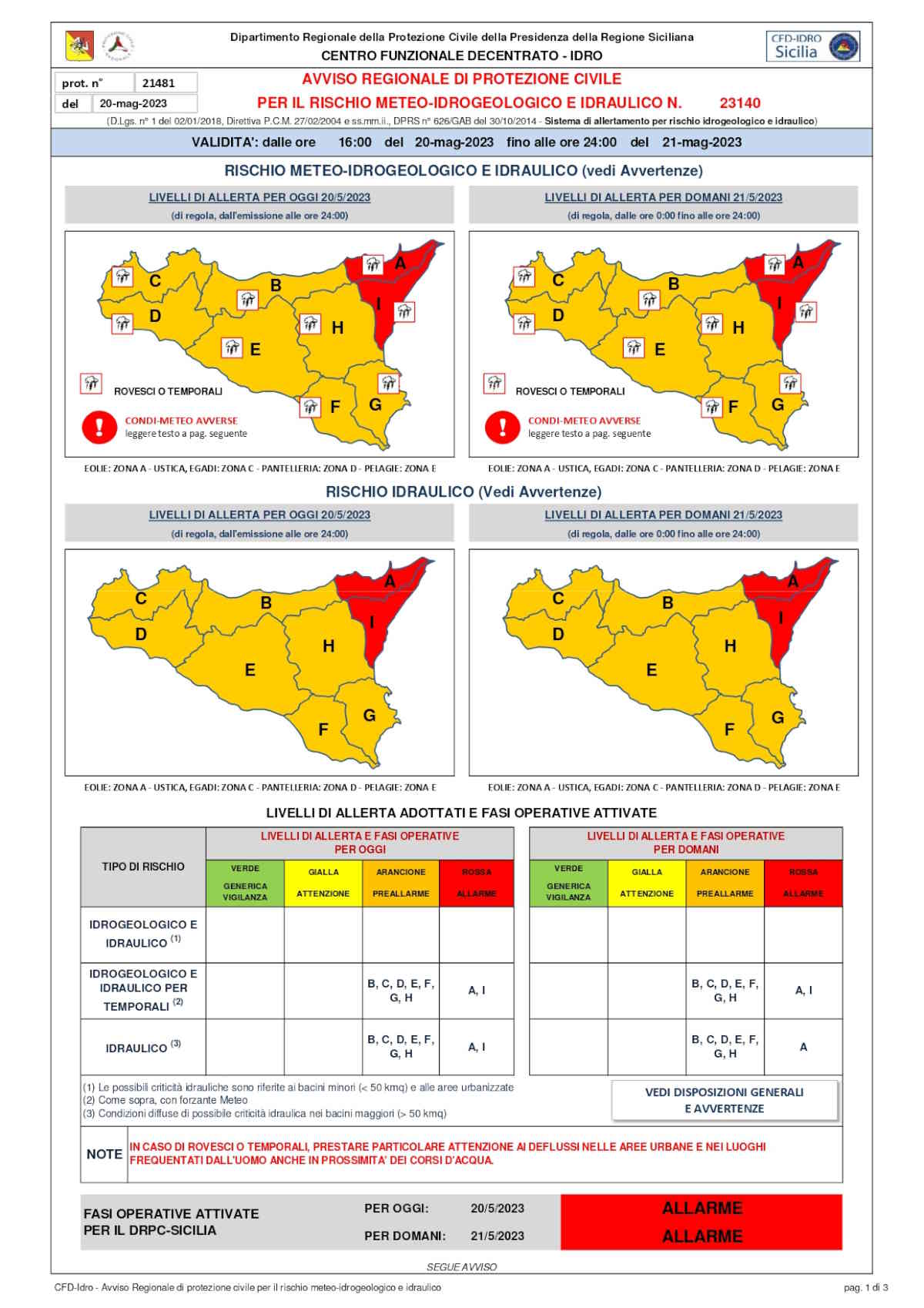 allerta meteo sicilia