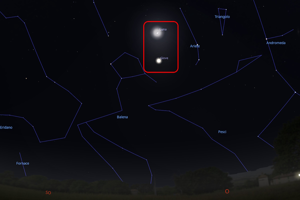 luna-giove e pleiadi febbraio 2024