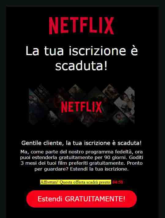 Truffa Netflix