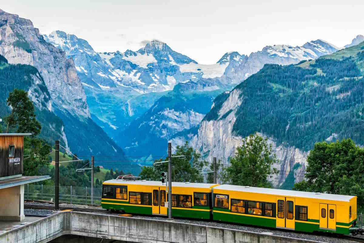 Wengen paesaggio svizzera