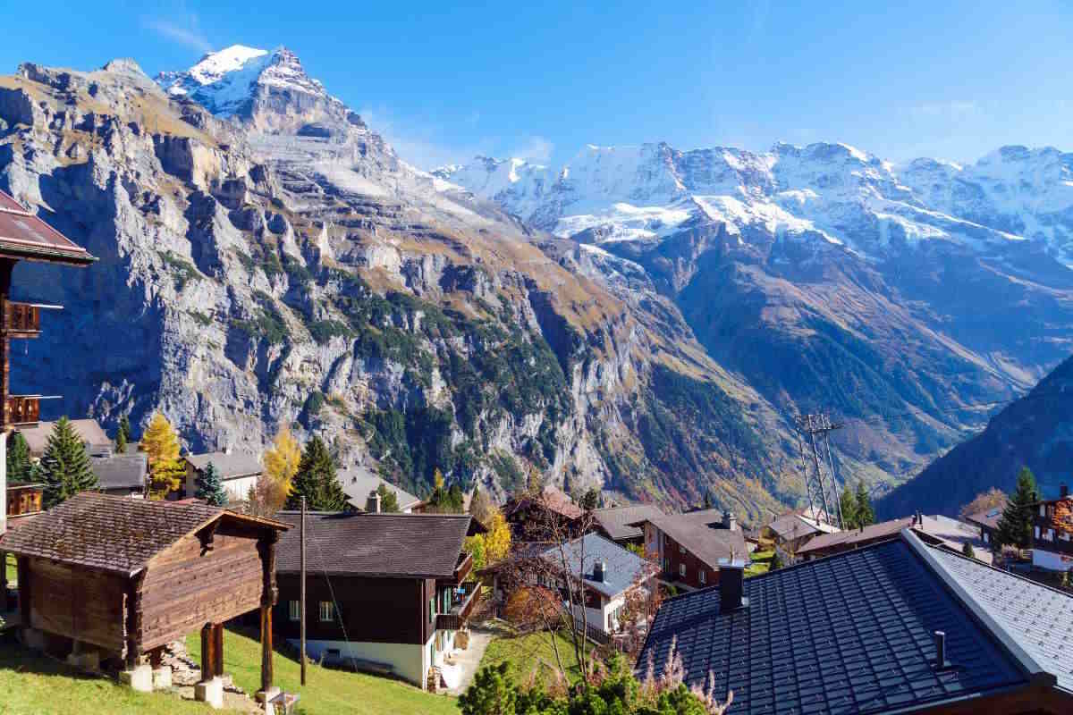 Mürren paesaggio svizzera
