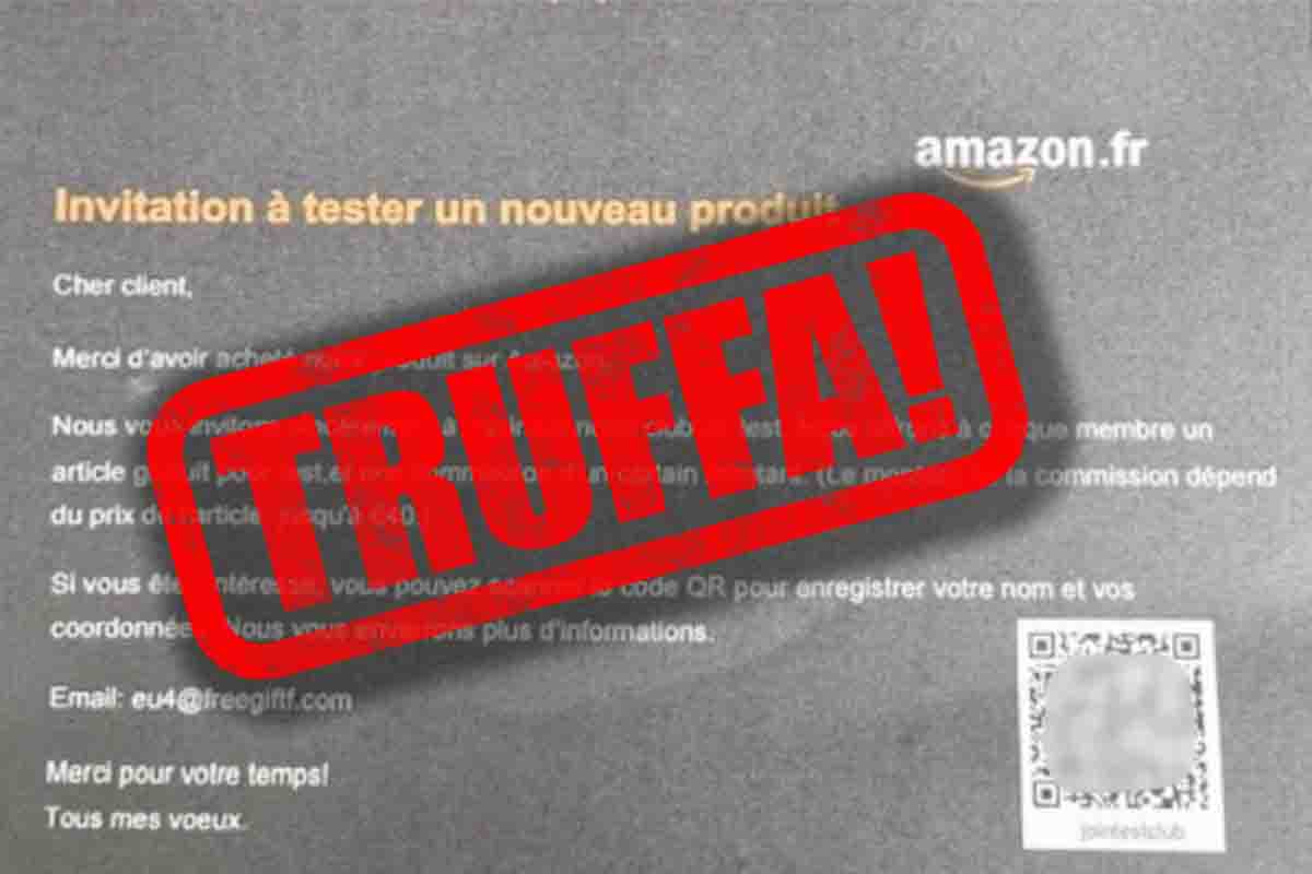 truffa lettere Amazon