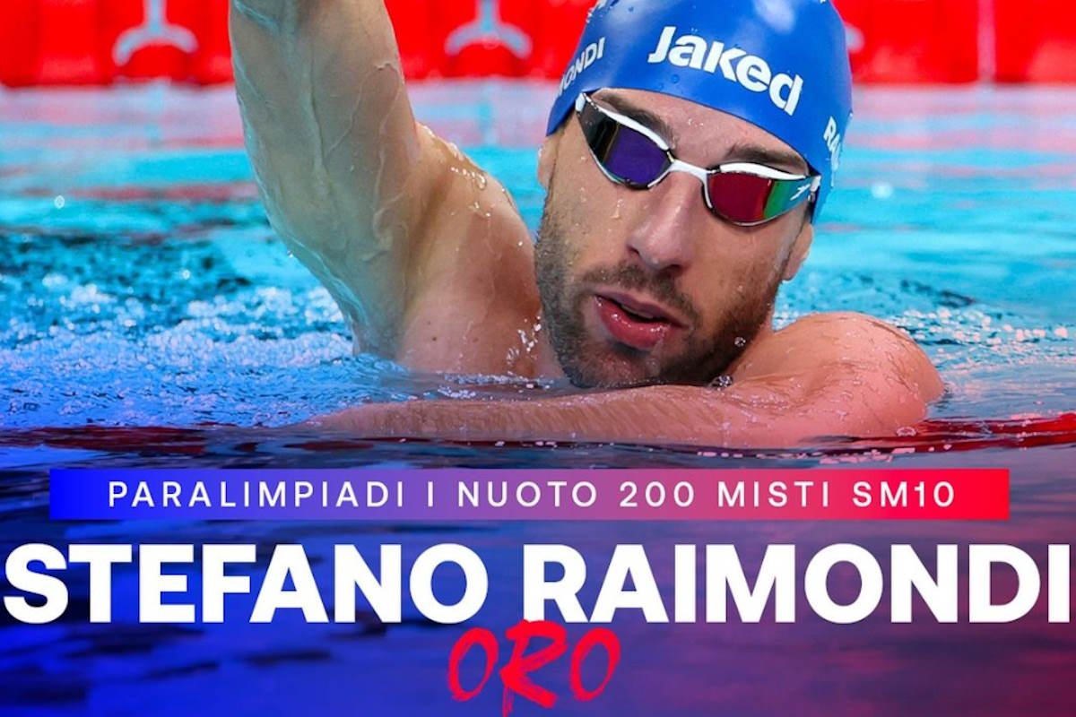 stefano raimondi quarto oro nuoto paralimpiadi parigi