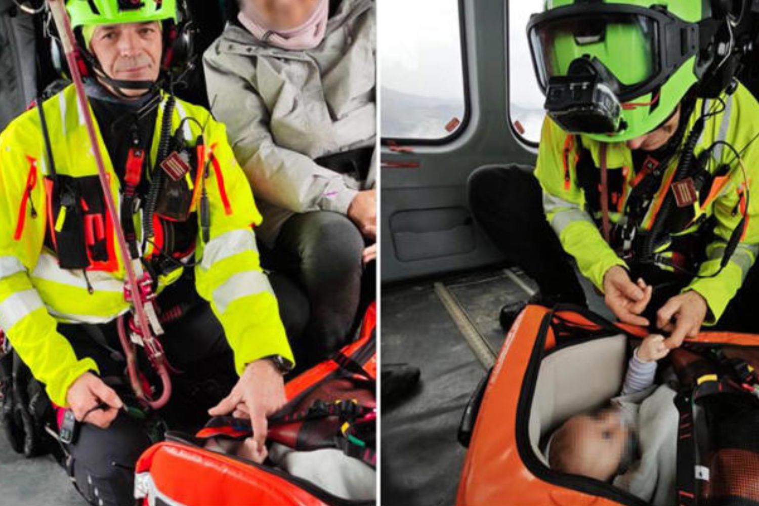 vigili del fuoco salvano neonato dall'alluvione