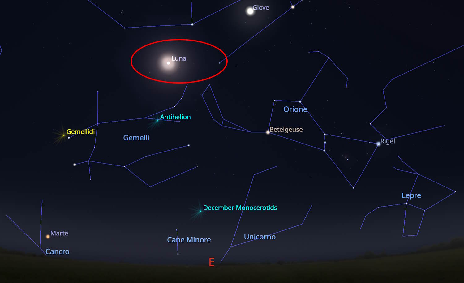 luna delle lunghe notti inverno 2024