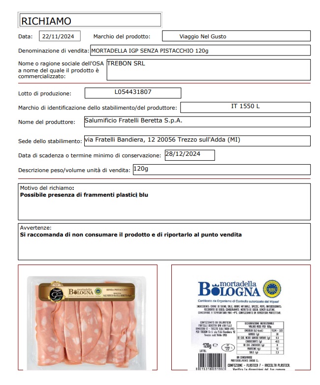 allerta mortadella beretta