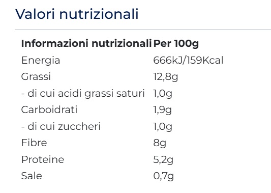 valori nutrizionali ricotta vegetale dreamfarm